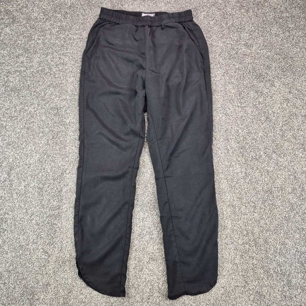 Marine Layer Allison Pants Womens XS Black Elastic Waist Tulip Hem Modal Blend